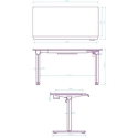 ULTRADESK QUEST žaidimų stalas, 140x70cm, 72-120cm, pilkai juodas ULTRADESK QUEST žaidimų stalas, 140x70cm, 72-120cm, pilkai juodas