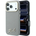 Чехол Karl Lagerfeld Saffiano Small Script Metal Logo MagSafe для iPhone 17 Pro Max / 18 Pro Max - русовато-желтый Чехол Karl Lagerfeld Saffiano Small Script Metal Logo MagSafe для iPhone 17 Pro Max / 18 Pro Max - русовато-желтый
