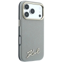 Karl Lagerfeld Saffiano Small Script Metal Logo MagSafe kuori iPhone 17 Pro Max / 18 Pro Max - ruskeankeltainen Karl Lagerfeld Saffiano Small Script Metal Logo MagSafe kuori iPhone 17 Pro Max / 18 Pro Max - ruskeankeltainen