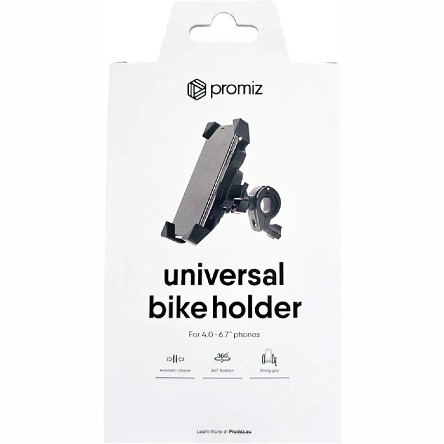 Promiz Universalus Dviračio Telefono Laikiklis, Juodas – 2