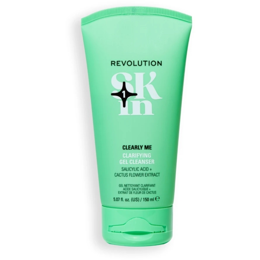 "Revolution Skincare Clearly Me" 2 % salisyylihappo puhdistusgeeli kasvoille, poistaa epäpuhtaudet, 150 ml