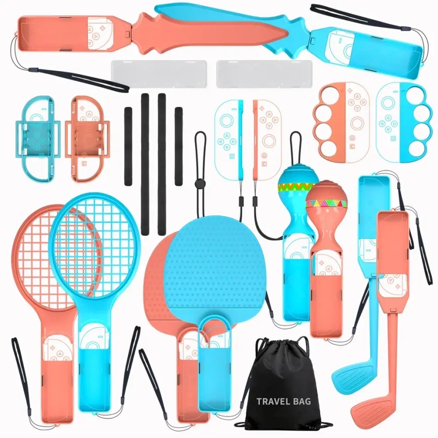 Nintendo Switch 23-in-1 Family Accessory Pack 2 - Orange and Blue Set – 2