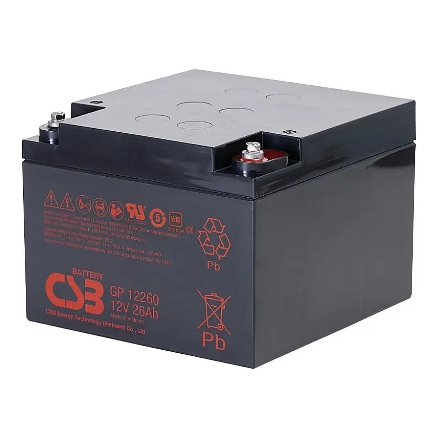 Lead acid battery 12V 26Ah Pb AGM VRLA CSB