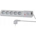 Plastrol Strāvas padeves lenta ar drošinātāju un pārsprieguma aizsardzību Professional, 5 kontaktligzdas, garums 3 m, 10 A, 230 Plastrol Strāvas padeves lenta ar drošinātāju un pārsprieguma aizsardzību Professional, 5 kontaktligzdas, garums 3 m, 10 A, 230