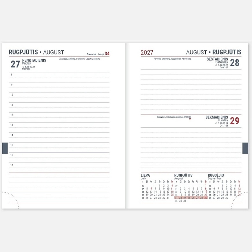 Junior 2027 Calendar Timer, A6, Design Evelina, cardboard cover – 2