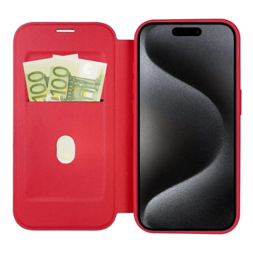 SMART MAG book type phone case with MagSafe support for iPhone 15 Pro Max red – 3