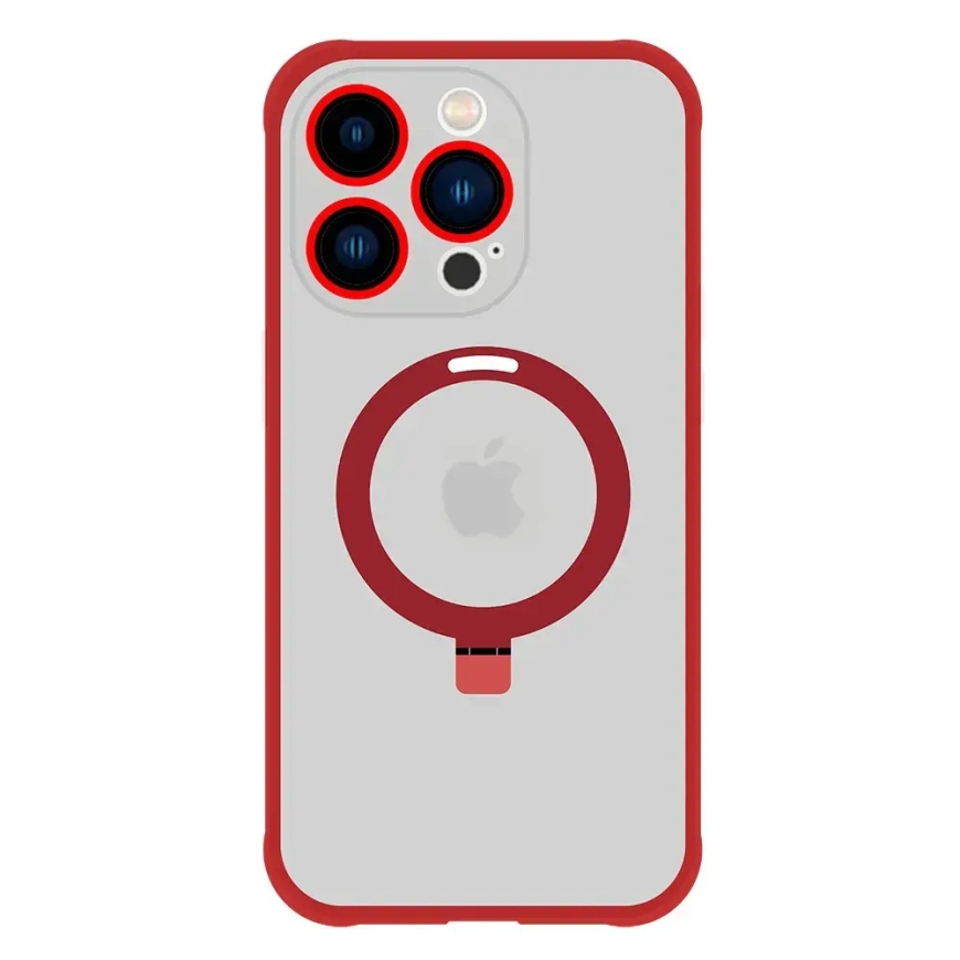 Tel Protect Magical telefono dėklas su stovu ir MagSafe palaikymu iPhone 12 Pro Max raudonas – 2