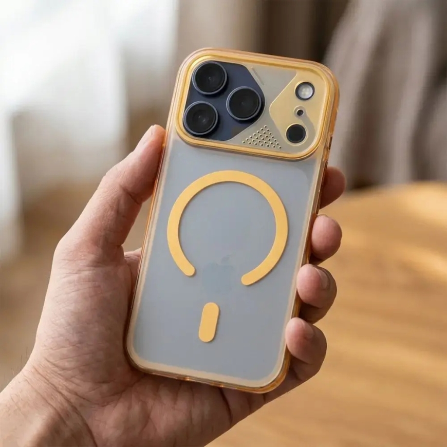 Aurora-puhelintuki MagSafe-tuen kanssa iPhone 17 Pro Maxille, oranssi – 3