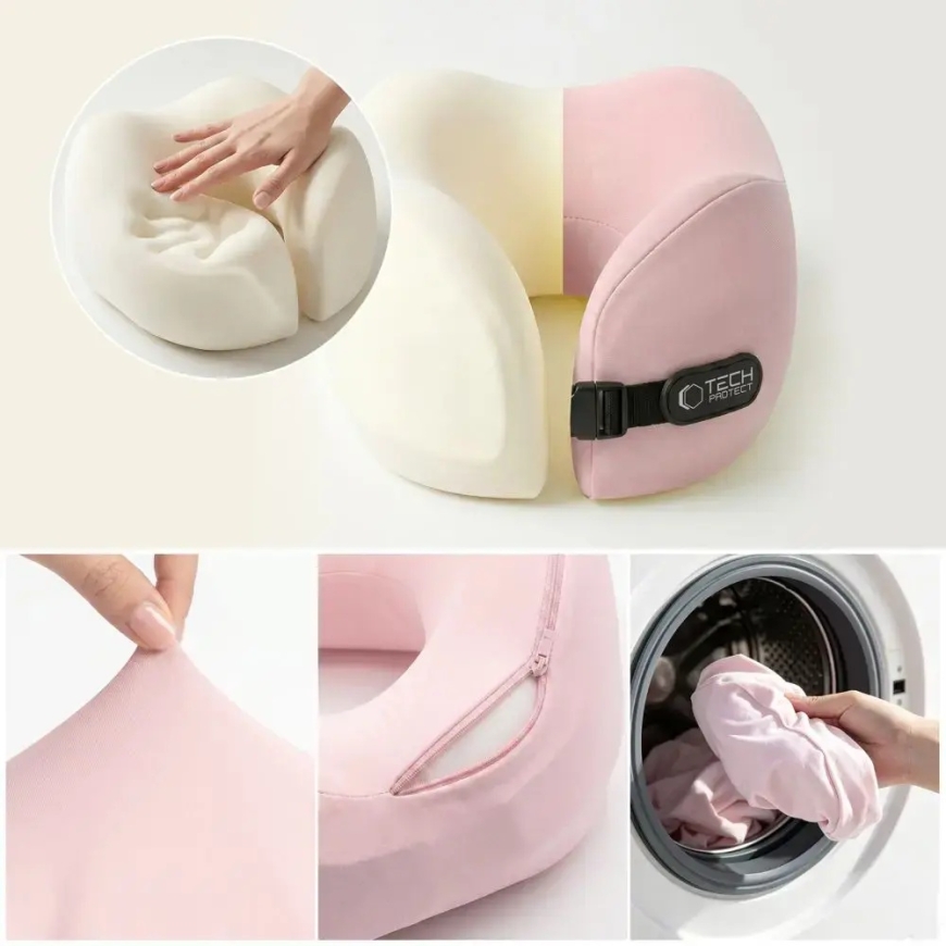 TECH-PROTECT COMFORTREST TRAVEL NECK PILLOW PINK – 3