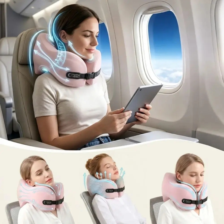 TECH-PROTECT COMFORTREST TRAVEL NECK PILLOW PINK – 4