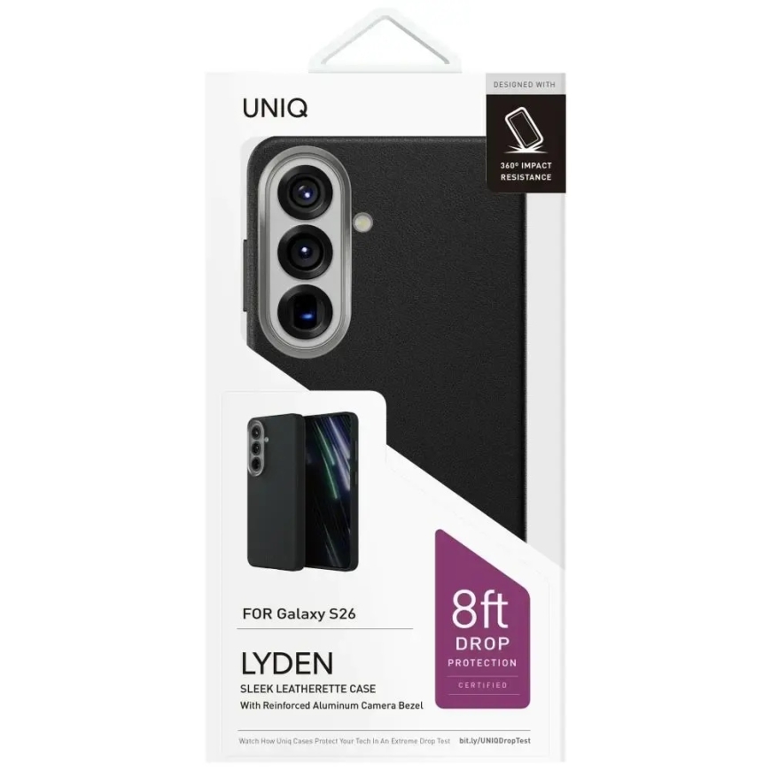 UNIQ Lyden Magclick Charging maciņš ar MagSafe atbalstu telefonam Samsung Galaxy S26 melns – 3