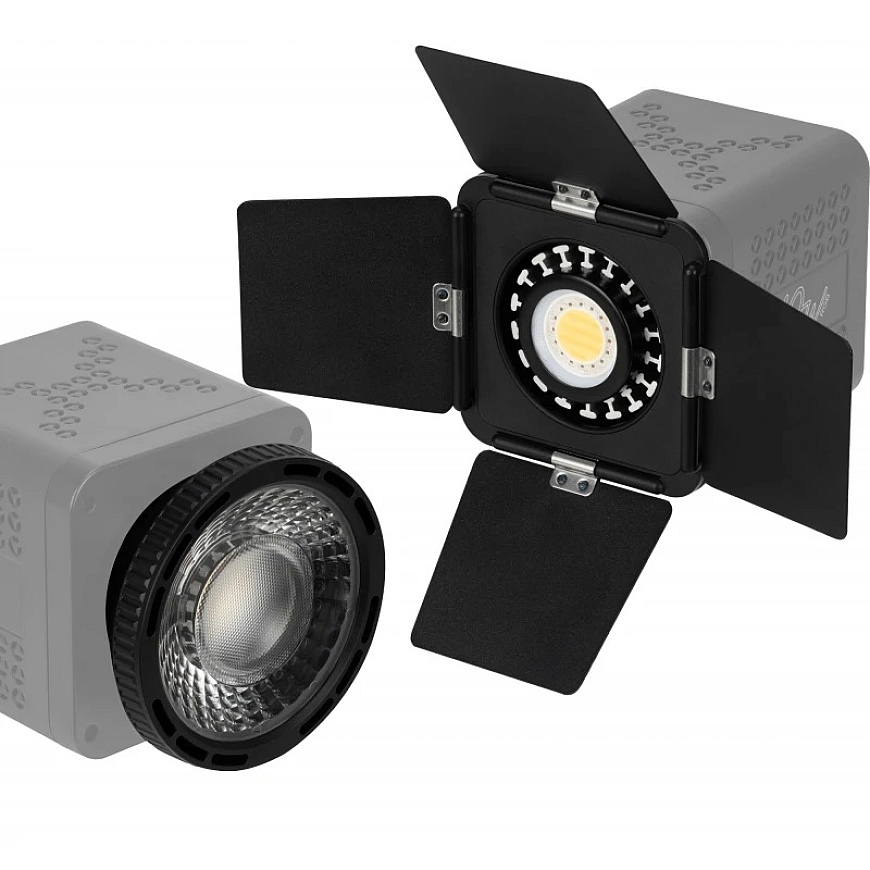 Lighting Modifier - Newell Tara 40 RGB LED Barn Doors + Fresnel Lens Set - Black – 4