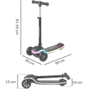 Ricokids Leddi Children's Black Tricycle Balance Scooter with LED Lighting Ricokids Leddi Children's Black Tricycle Balance Scooter with LED Lighting