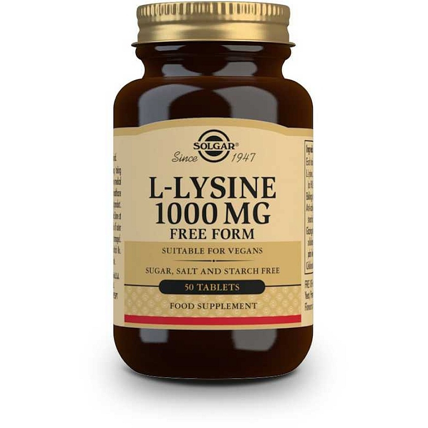 Solgar L-lizīns 1000mg 50 tabletes