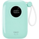 Powerton ENERGY PASTEL EDITION power bank 10000 mAh, 2x USB-C, 22.5 W, integrated cables, mint color Powerton ENERGY PASTEL EDITION power bank 10000 mAh, 2x USB-C, 22.5 W, integrated cables, mint color