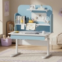 Spacetronik Регулируемый детский письменный стол с полкой, 90 × 60 см, синий Spacetronik Регулируемый детский письменный стол с полкой, 90 × 60 см, синий