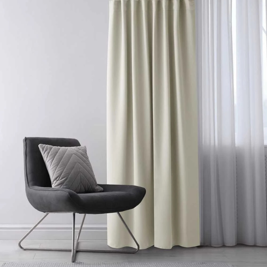 Kreminė blackout užuolaida su klostėmis AmeliaHome 140 × 300 cm – 2