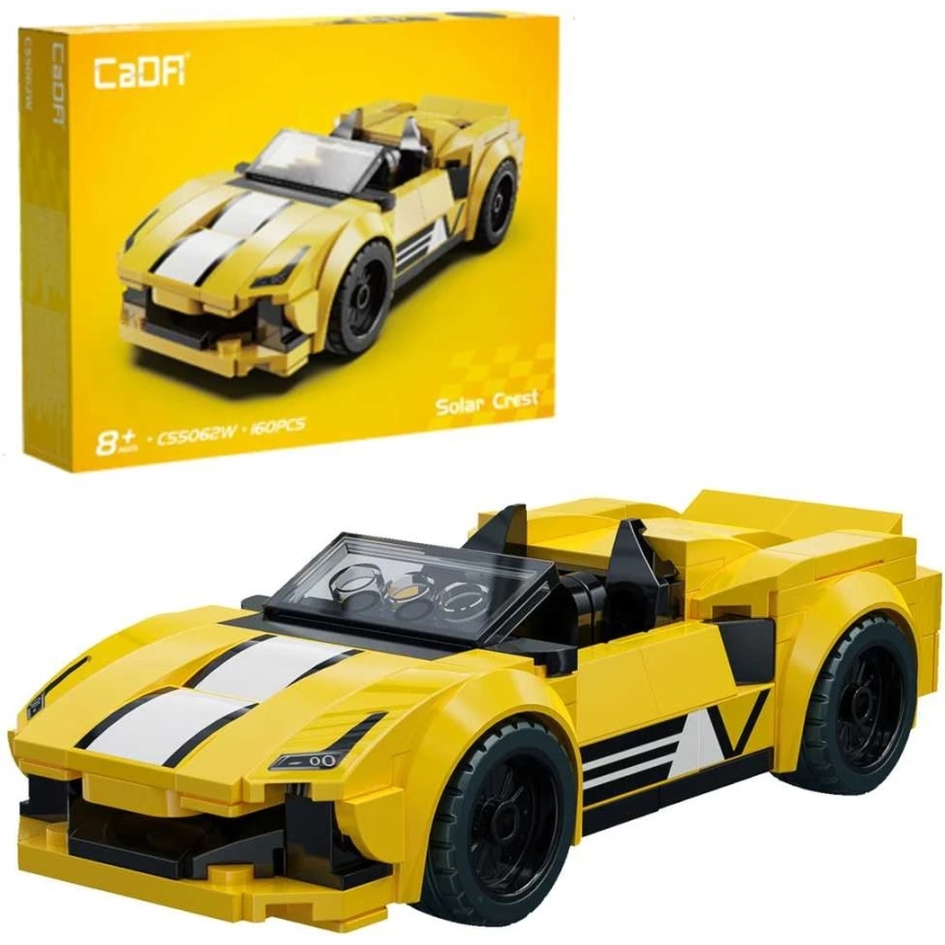 CaDA Building Blocks "Racer Solar Crest" Racing Car, 160 Pieces