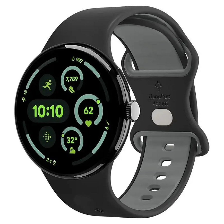 Spigen Nano Pop Band, musta seesamiseemne - Google Pixel Watch 5/4/3 45mm
