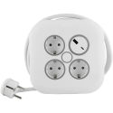Plastrol Ilgintuvas suvyniojamas 10 m 31,5 mm2, 16 A, su terminiu apsaugu, 3X SCHUKO kištukiniai lizdai, 1x USB-C, 1x USB-A Plastrol Ilgintuvas suvyniojamas 10 m 31,5 mm2, 16 A, su terminiu apsaugu, 3X SCHUKO kištukiniai lizdai, 1x USB-C, 1x USB-A