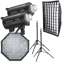 Студийная вспышка - Godox DP600III V комплект из двух вспышек, 600 Вт, 2,4 ГГц, LED, 60 × 60 см, 95 см Студийная вспышка - Godox DP600III V комплект из двух вспышек, 600 Вт, 2,4 ГГц, LED, 60 × 60 см, 95 см