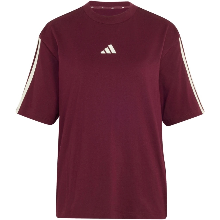 adidas Essentials 3-Stripes Boyfriend Sieviešu T-krekls bordo KX0793 (L) – 2