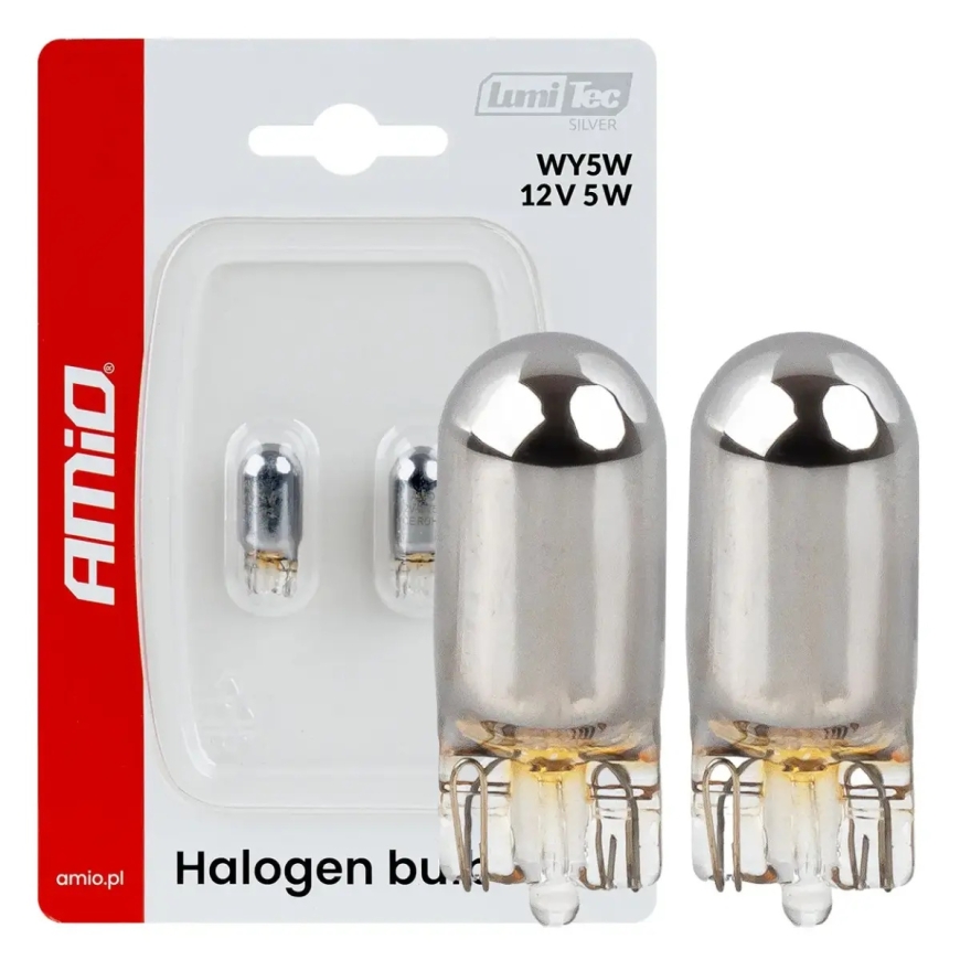Halogeeni lambid WY5W 12V5W LumiTec CHROME 2 tk. AMIO-04628
