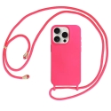 Strap Silicone чехол для телефона iPhone 15 Plus розовый