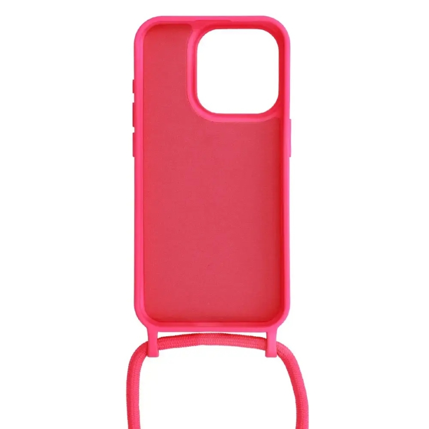 Strap Silicone maciņš telefonam iPhone 15 Plus rozā – 3