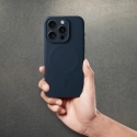 Silicone Mag Cover -puhelintasku MagSafe-tuesta iPhone 15 Pro:lle, sininen