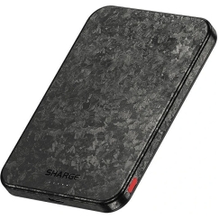 Azo SHARGE CarbonMag 5K kaasaskantav akupank, 15W Qi, 20W USB-C - 5,000mAh, must (YDD-SG-C3TXWCX-HEI)