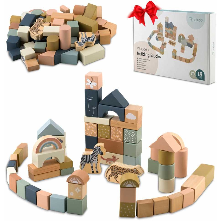 Wooden Construction Blocks NK-858 Nukido