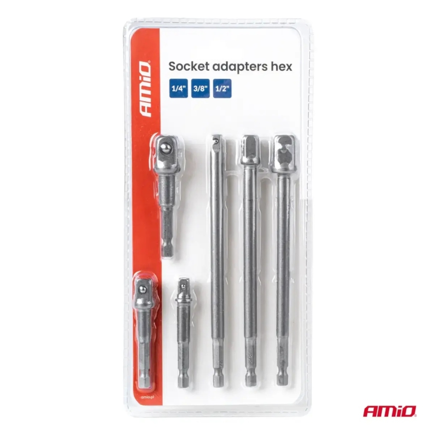 Liittimet kuhex HEX 1/4" 3/8" 1/2" AMIO-04781 – 5