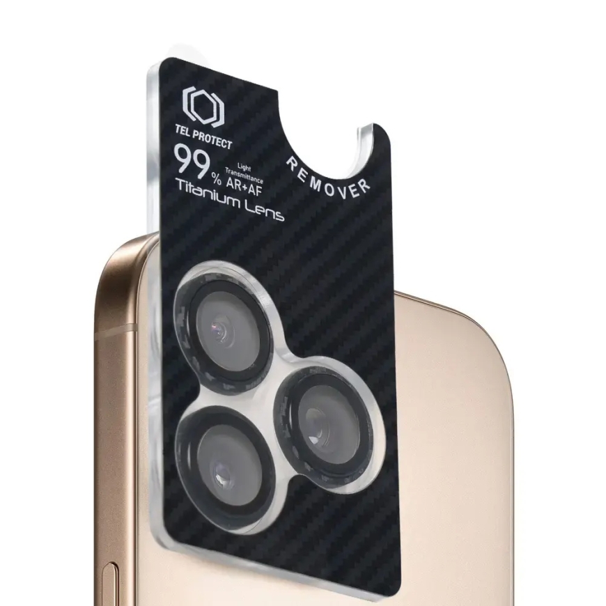 Защитное стекло на камеру Tel Protect Titanium Lens 99% AR Aramid Series для iPhone 15 Pro | iPhone 15 Pro Max (3 шт.) – 3