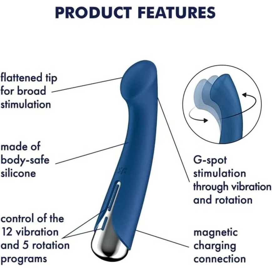 SATISFYER SUKANTIS G-TAŠKUI 1 ZILS – 4