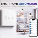 Qoltec Nutikas Puutetundlik 3-veeruline Valguse Lüliti | Wi-Fi | Taimer | Tuya | Nutika Elu | Karastatud Klaas | Valge Qoltec Nutikas Puutetundlik 3-veeruline Valguse Lüliti | Wi-Fi | Taimer | Tuya | Nutika Elu | Karastatud Klaas | Valge