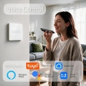 Qoltec Умный Сенсорный 3-Групповой Выключатель Света | Wi-Fi | Таймер | Tuya | Умная Жизнь | Закалённое Стекло | Белый Qoltec Умный Сенсорный 3-Групповой Выключатель Света | Wi-Fi | Таймер | Tuya | Умная Жизнь | Закалённое Стекло | Белый