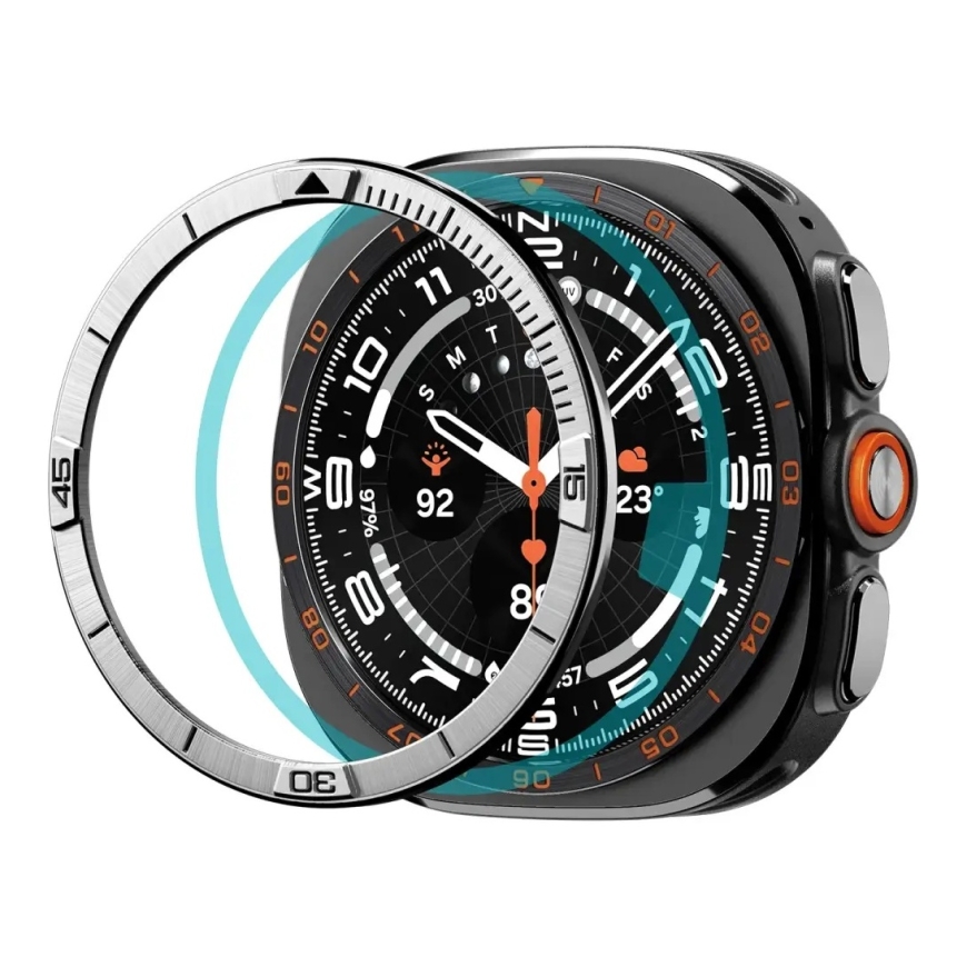 Spigen Bezel Tune (Pilot), sudraba - Samsung Galaxy Watch Ultra 2 47mm