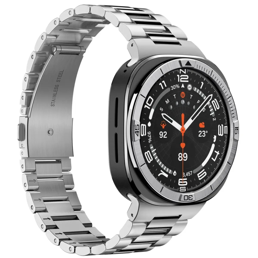 Spigen Bezel Tune (Pilot), sidabrinė - Samsung Galaxy Watch Ultra 2 47mm – 5