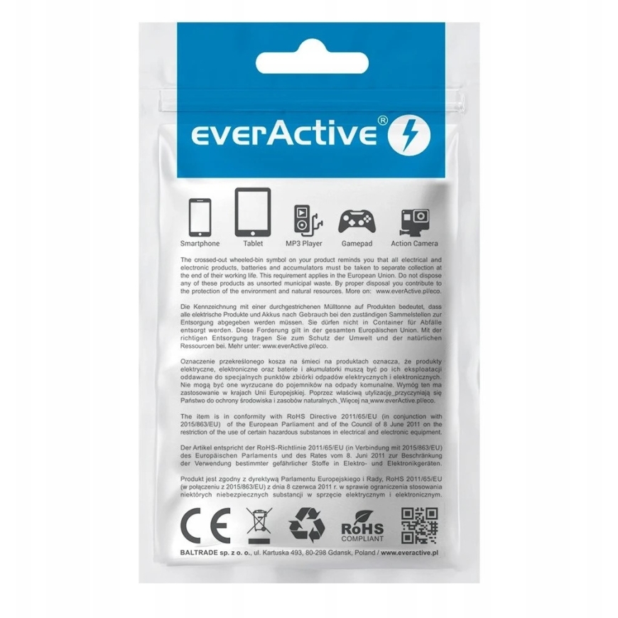 USB-kaapeli – everActive CBB-1IBR Lightning Nopea Lataus, 1 m, Musta – 4
