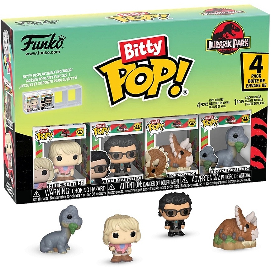 FUNKO Bitty POP! Figuurikomplekt: Jurassic Park, ~2.3 cm (4 tk)