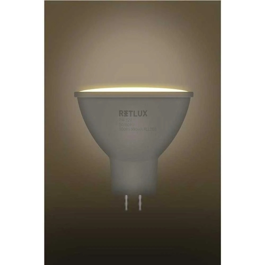 RLL 420 GU5.3 spotlight bulb 7W 12V WW RETLUX