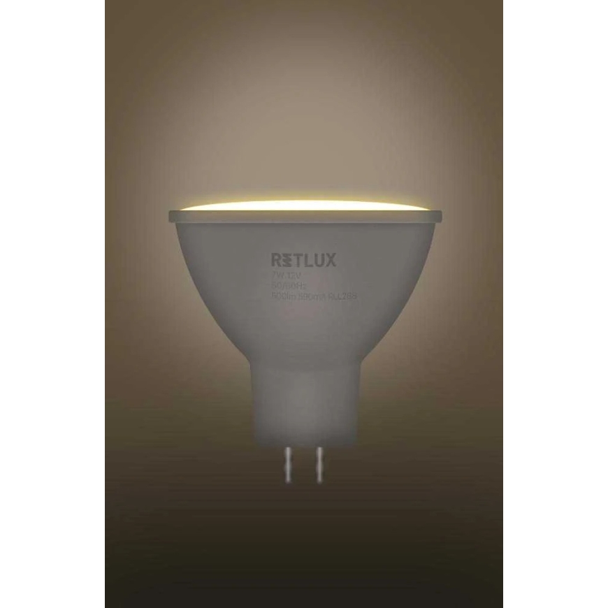 RLL 420 GU5.3 taškinė lemputė 7W 12V WW RETLUX – 2