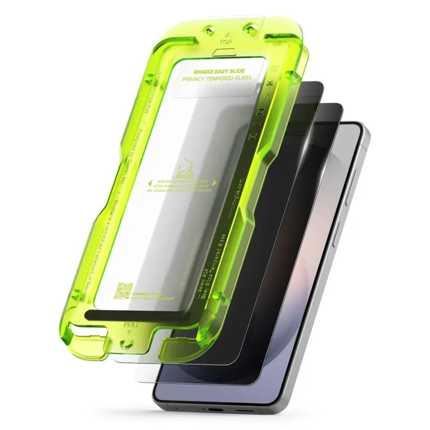Ringke Easy Slide Privacy grūdintas apsauginis stiklas telefonui Galaxy S26 (privatumo efektas) su montavimo rėmeliu (2 vnt.) – 2