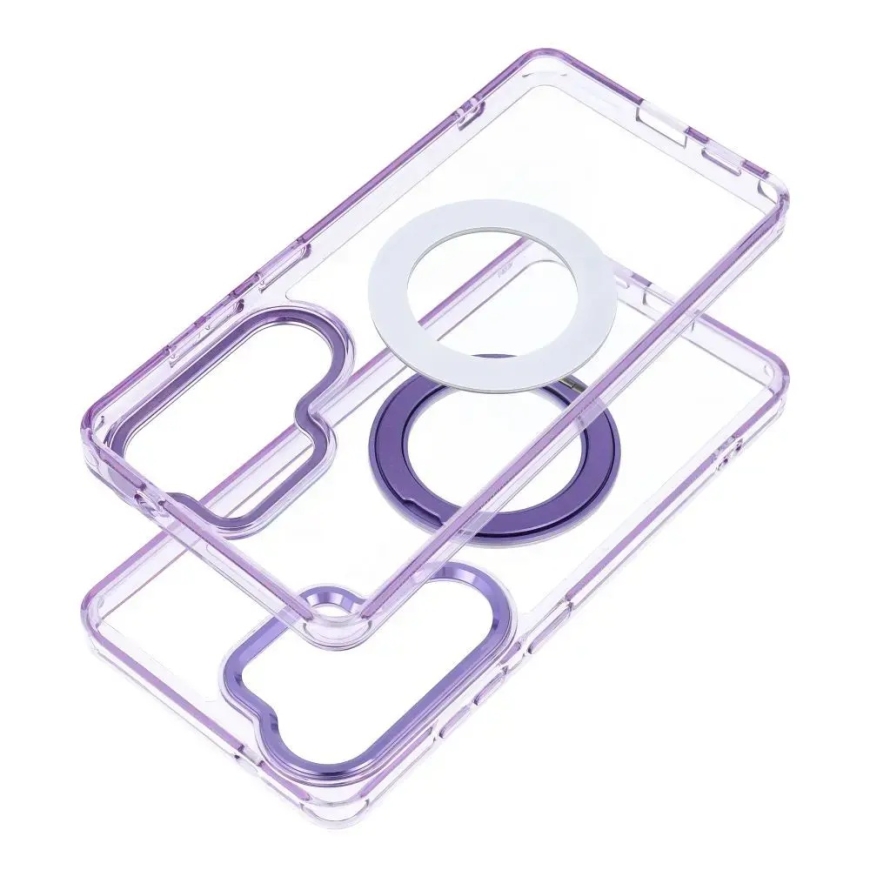 Frame Circle -telinepuhelimen kuori, jossa on tuki ja MagSafe-yhteensopivuus Samsung Galaxy A37:lle (A376), violetti – 2