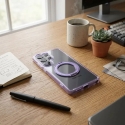 Frame Circle Stand telefoni ümbris alusega ja MagSafe toega Samsung Galaxy A37 (A376) lilla Frame Circle Stand telefoni ümbris alusega ja MagSafe toega Samsung Galaxy A37 (A376) lilla