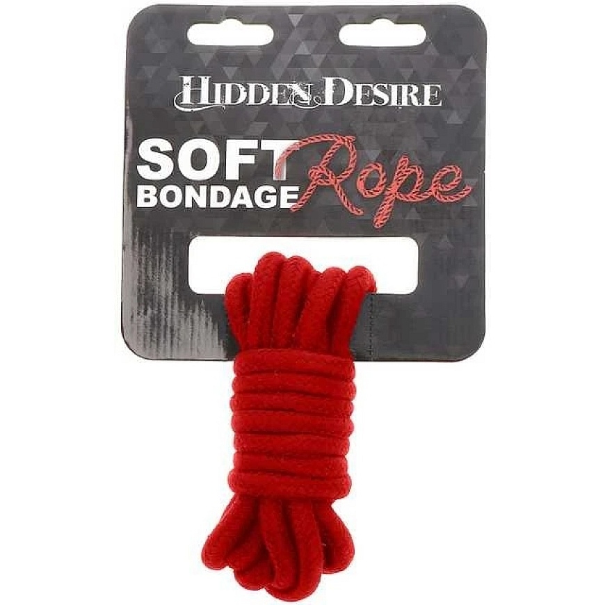 Paslēptā Vēlme Roku dzelži-BONDAGE LYN 3 METRI Sarkans – 2