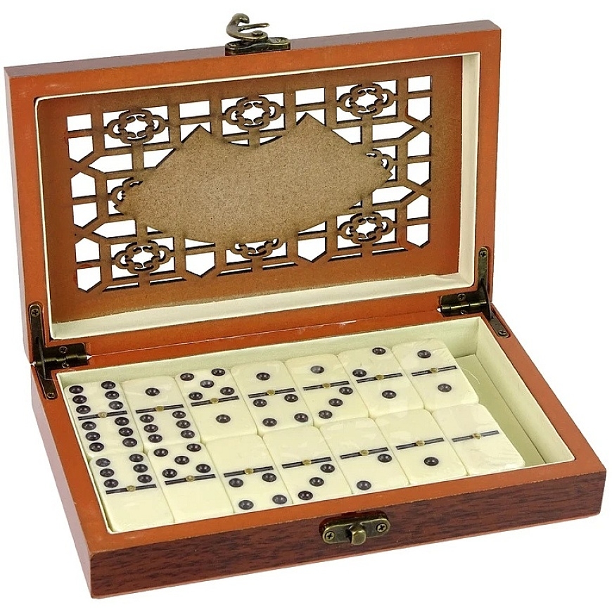 Lean Toys Domino Game in Wooden Box, 28 pcs – 2