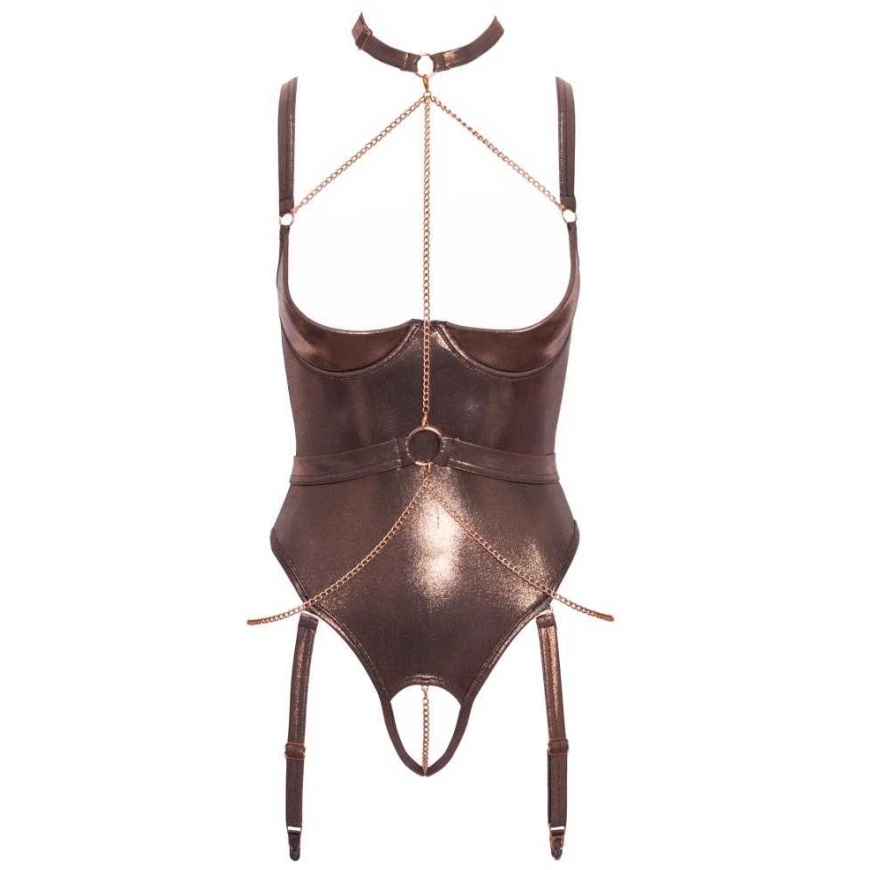 Body Lentynėlės formos liemenėlė, ruda, M – 4