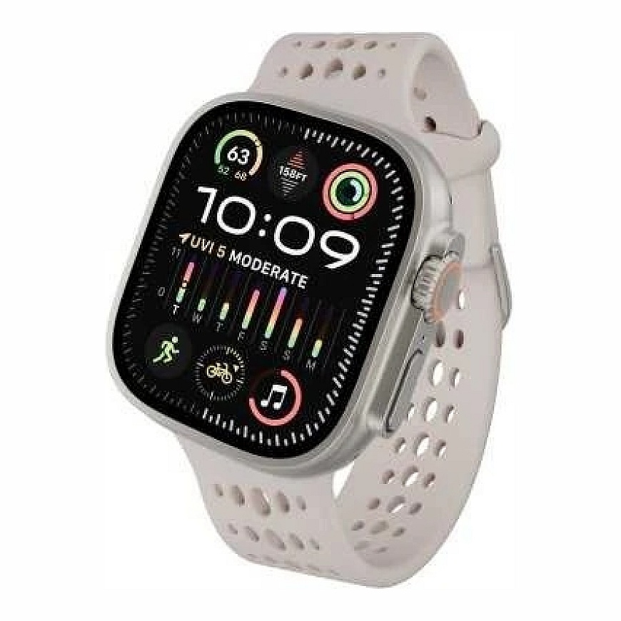 „Decoded Silicone Ares O Band“ – silikoninė apyrankė „Apple Watch 44/46/49 mm“ (molio spalvos)